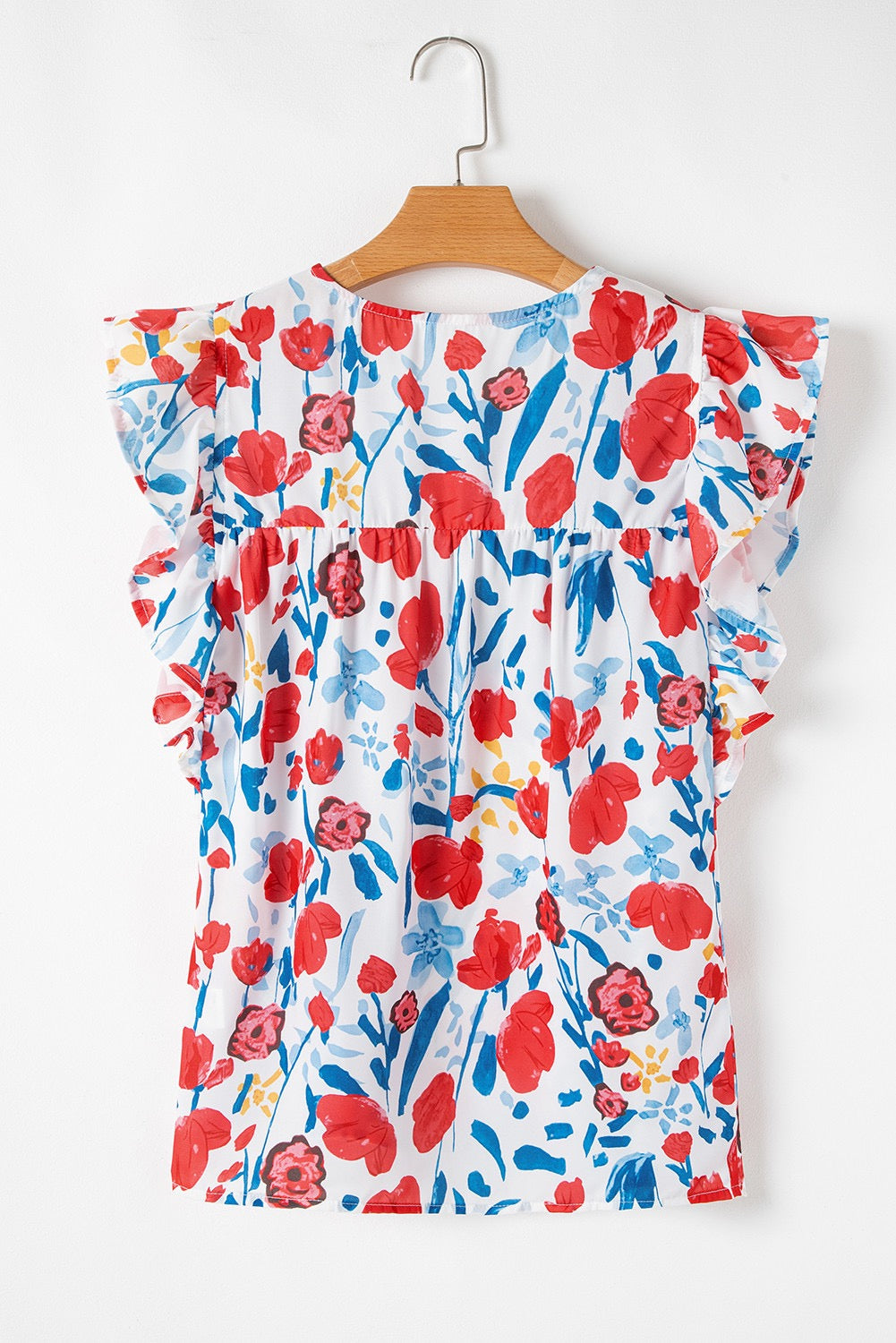 Red Floral Blouse LT