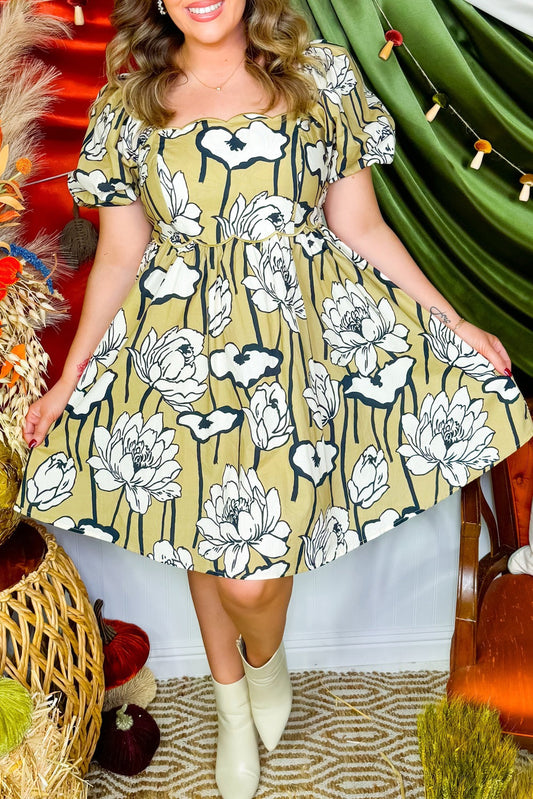 Floral Plus Size Dress LT