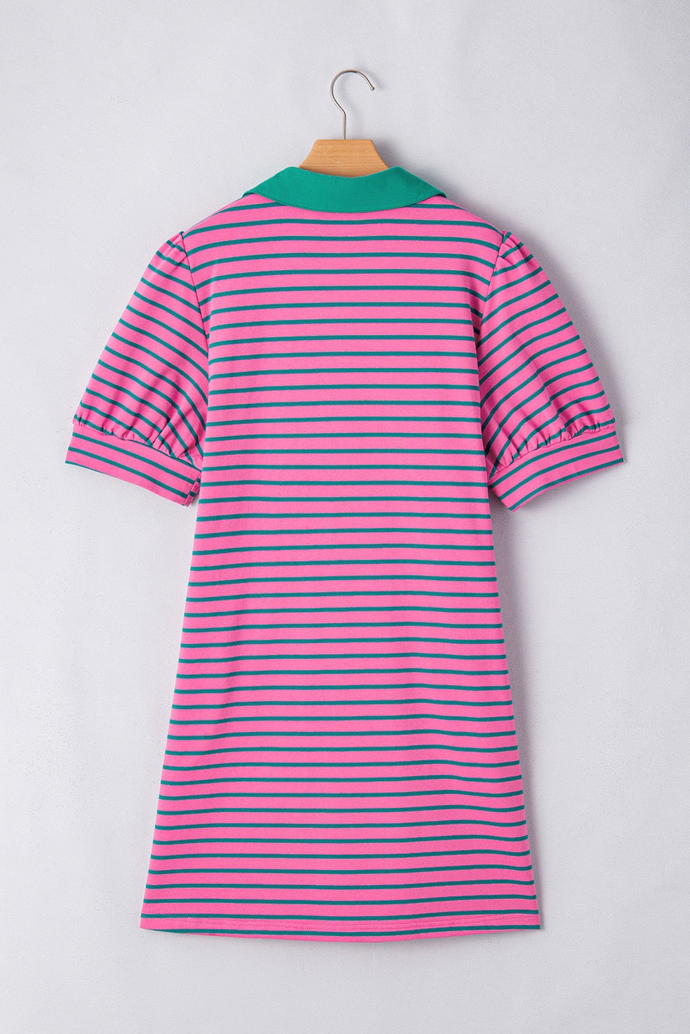 Pink Striped Plus Size Dress LT