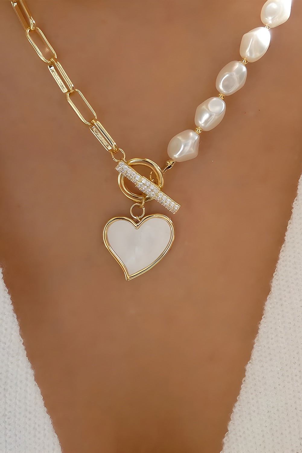 Pearl Heart Necklace RTS