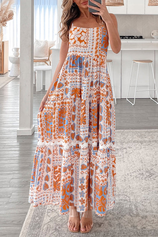 Orange Floral Tank Maxi LT