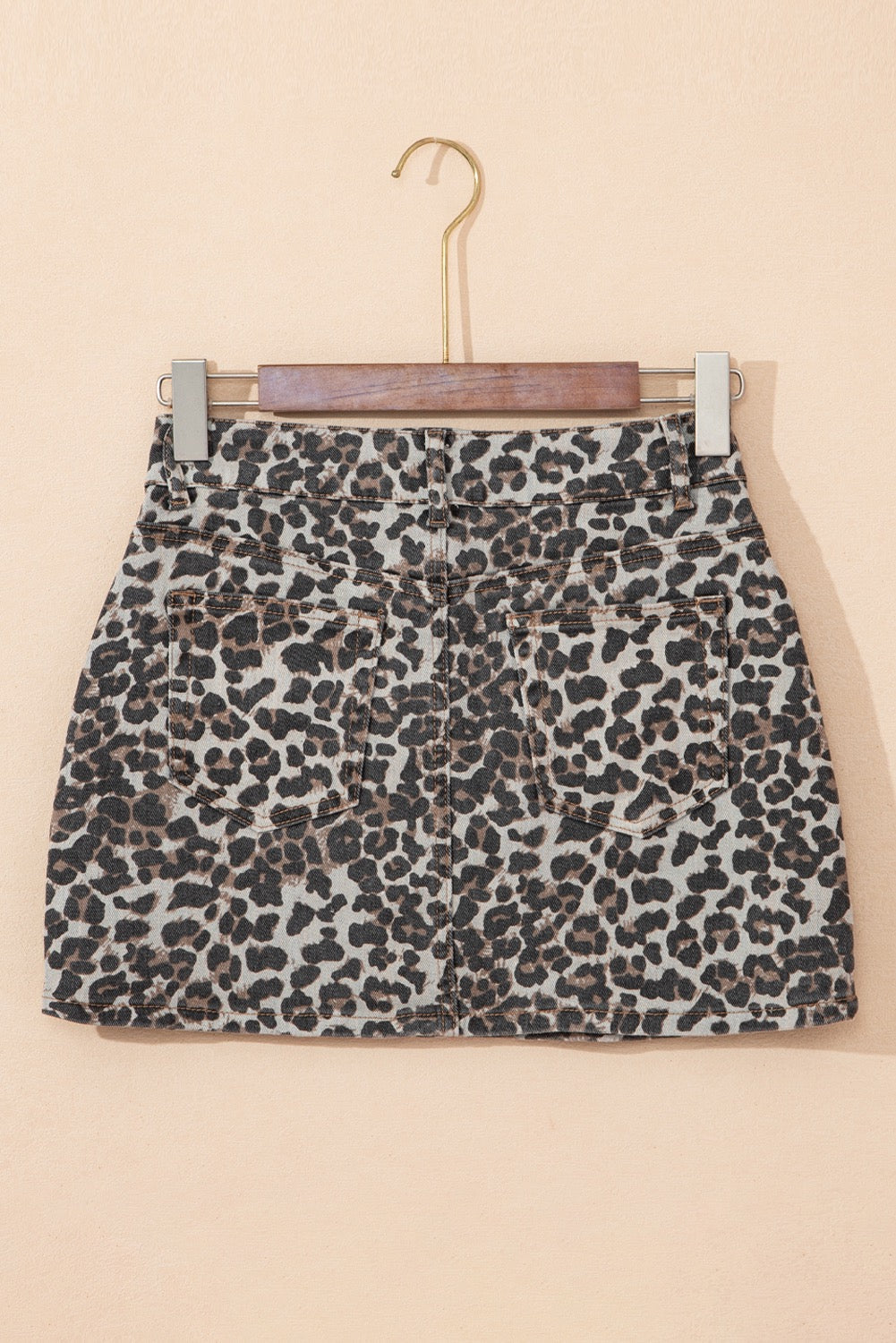 Leopard Denim Skirt LT