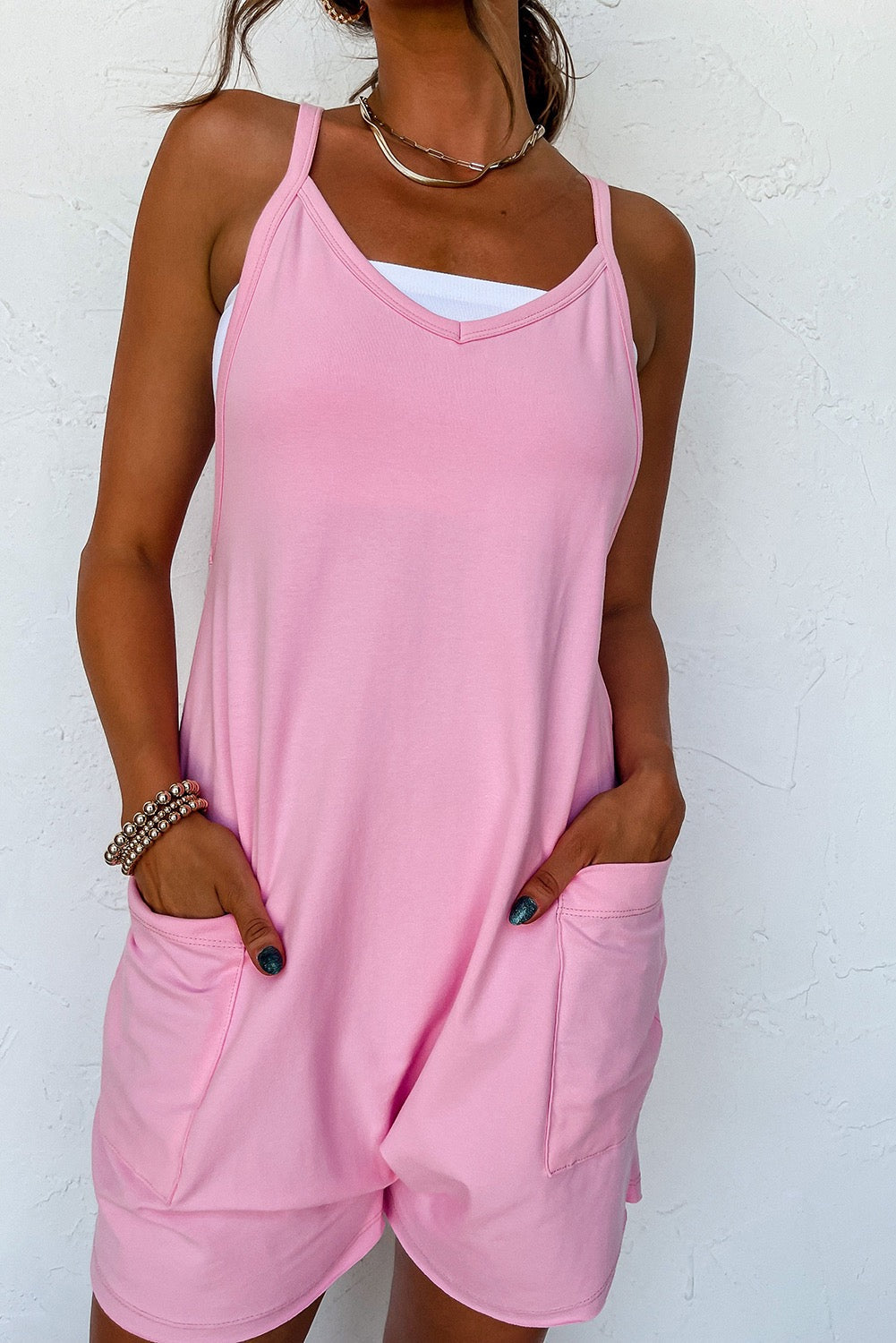 Pink Tank Romper March.