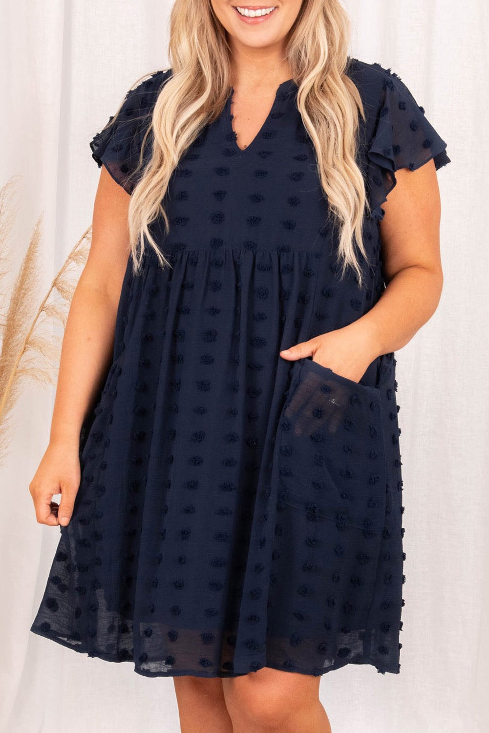 Navy Plus Size Dress LT