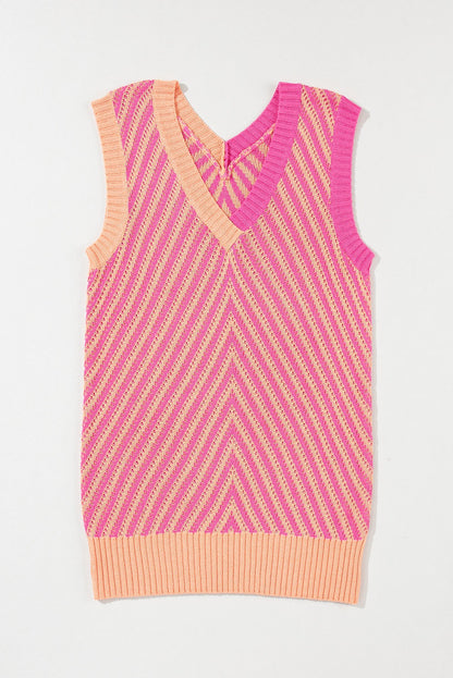 Orange and Pink Chevron Sweater Vest March.