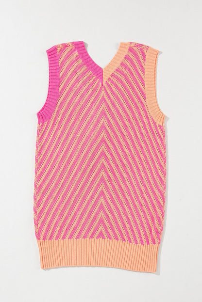 Orange and Pink Chevron Sweater Vest March.