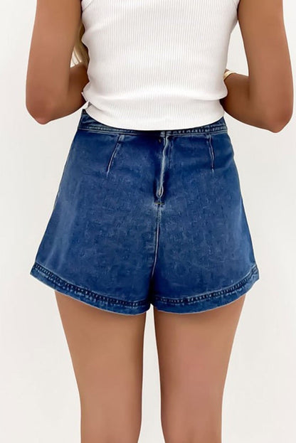 Faux Wrap Denim Skort March.