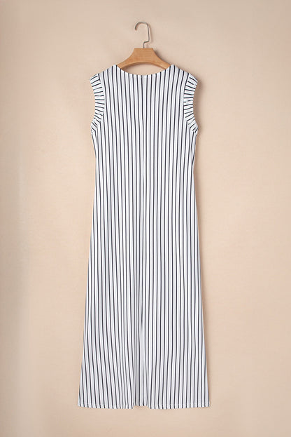 Striped Vest Shift Maxi Dress March.