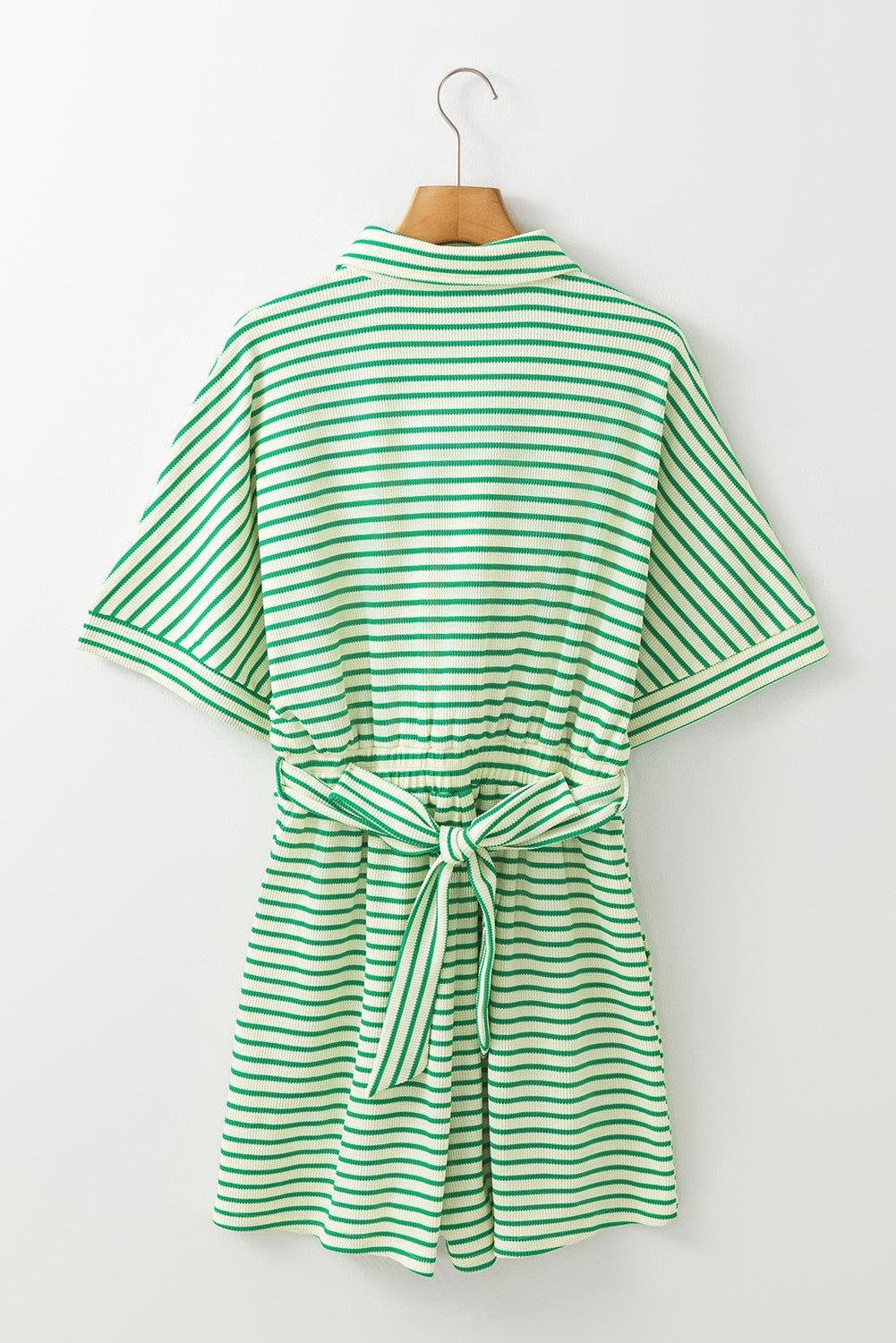 Green Striped Romper RTS