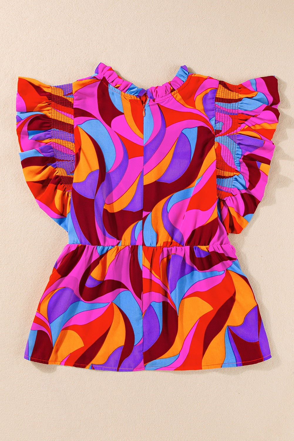 Abstract Flutter Blouse LT