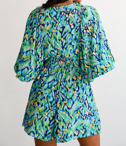 Blue Abstract Romper RTS