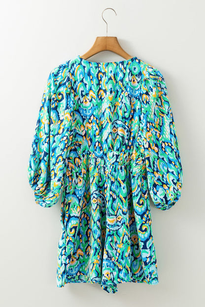 Blue Abstract Romper RTS