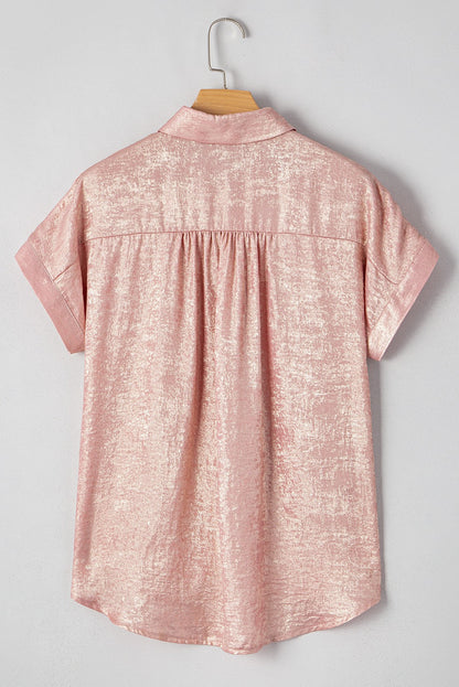 Light Pink Metallic Top LT