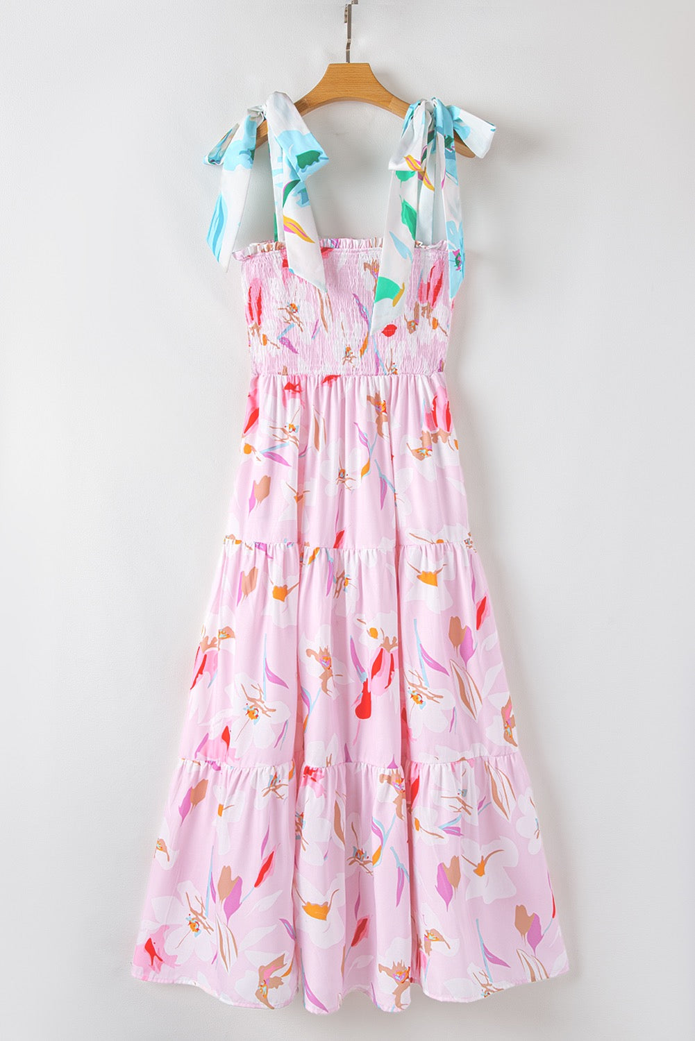 Pink Floral Tiered Maxi LT