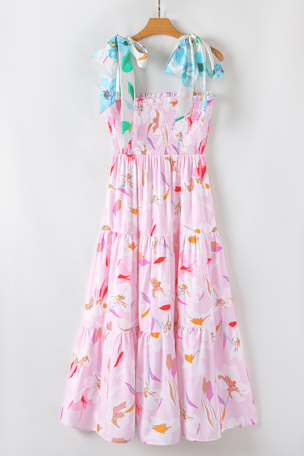 Pink Floral Tiered Maxi LT