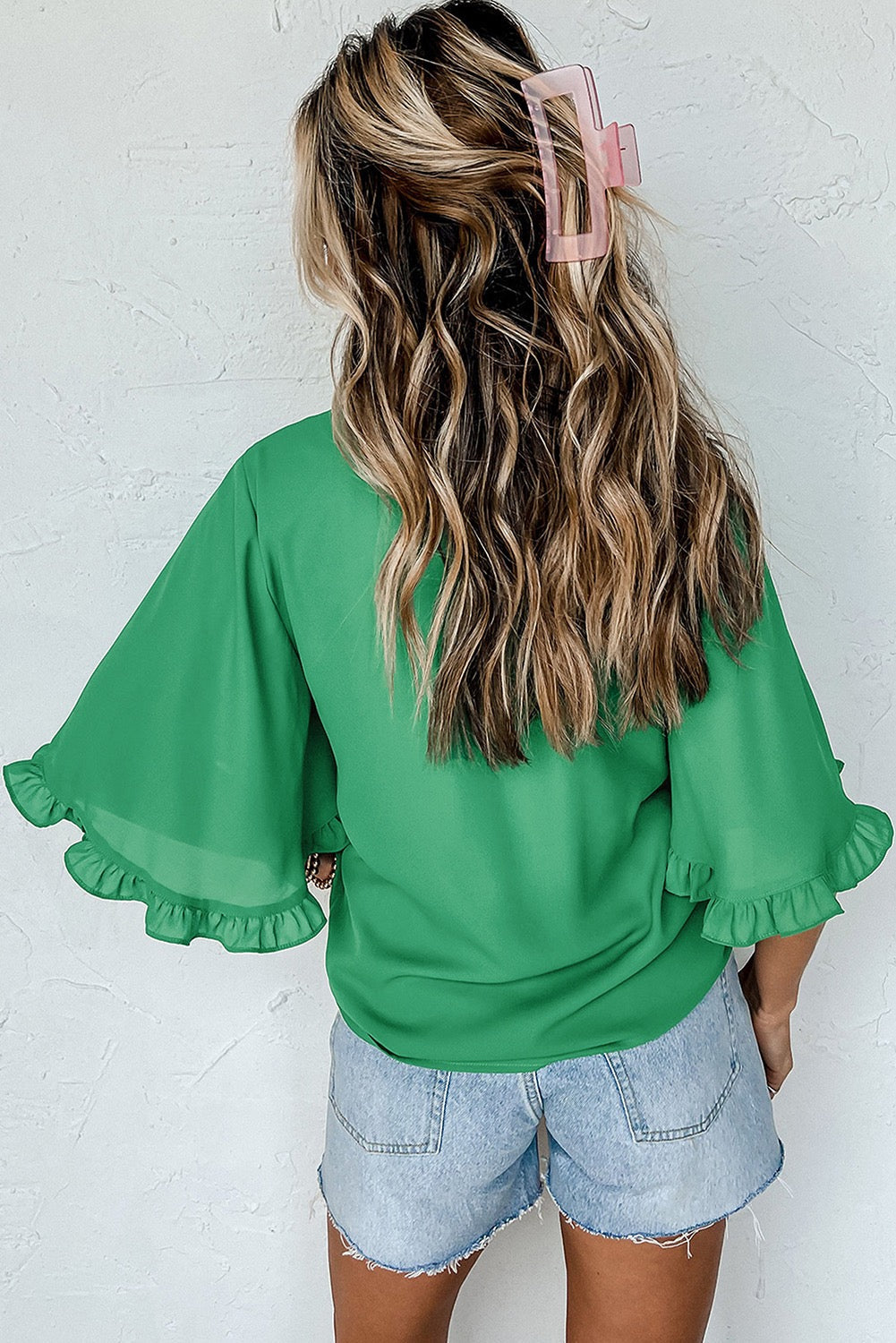 Frilly Green Blouse RTS