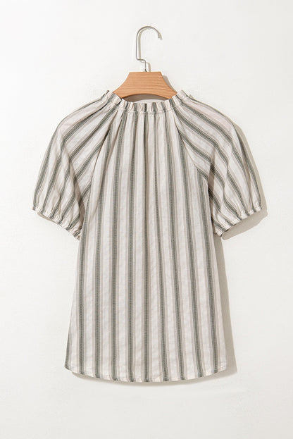 Grey Striped Blouse LT