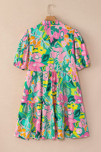 Teal Floral Dress LT