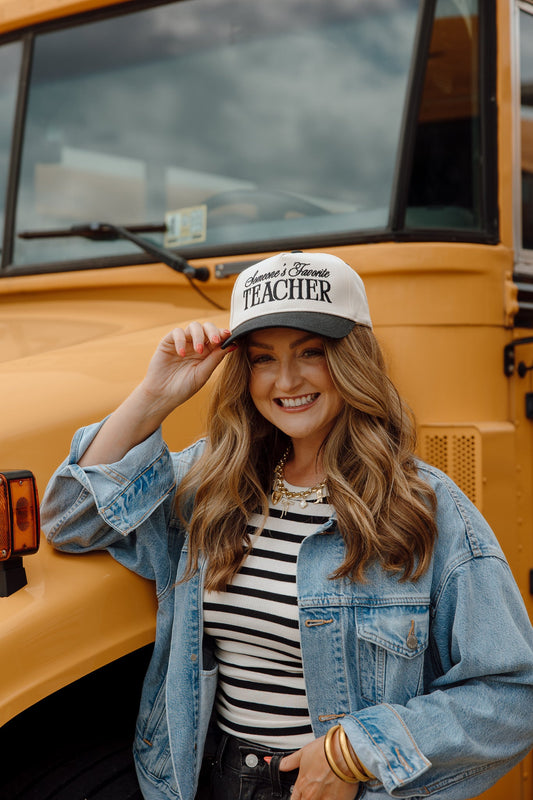Someone's Favorite Teacher - Black Vintage Trucker Hat