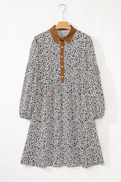 Khaki Leopard Plus Size Dress October.