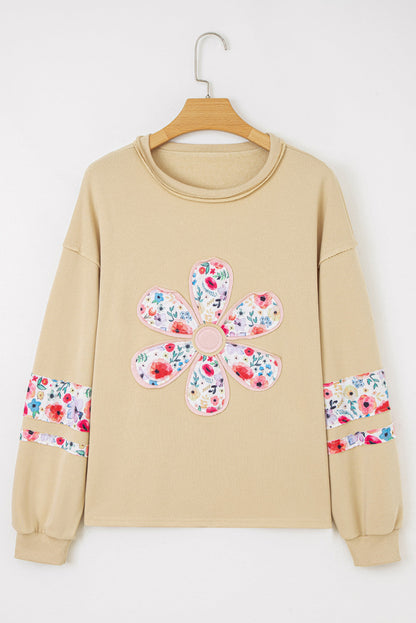 Floral Applique Baggy Top *TWO COLORS*  October.