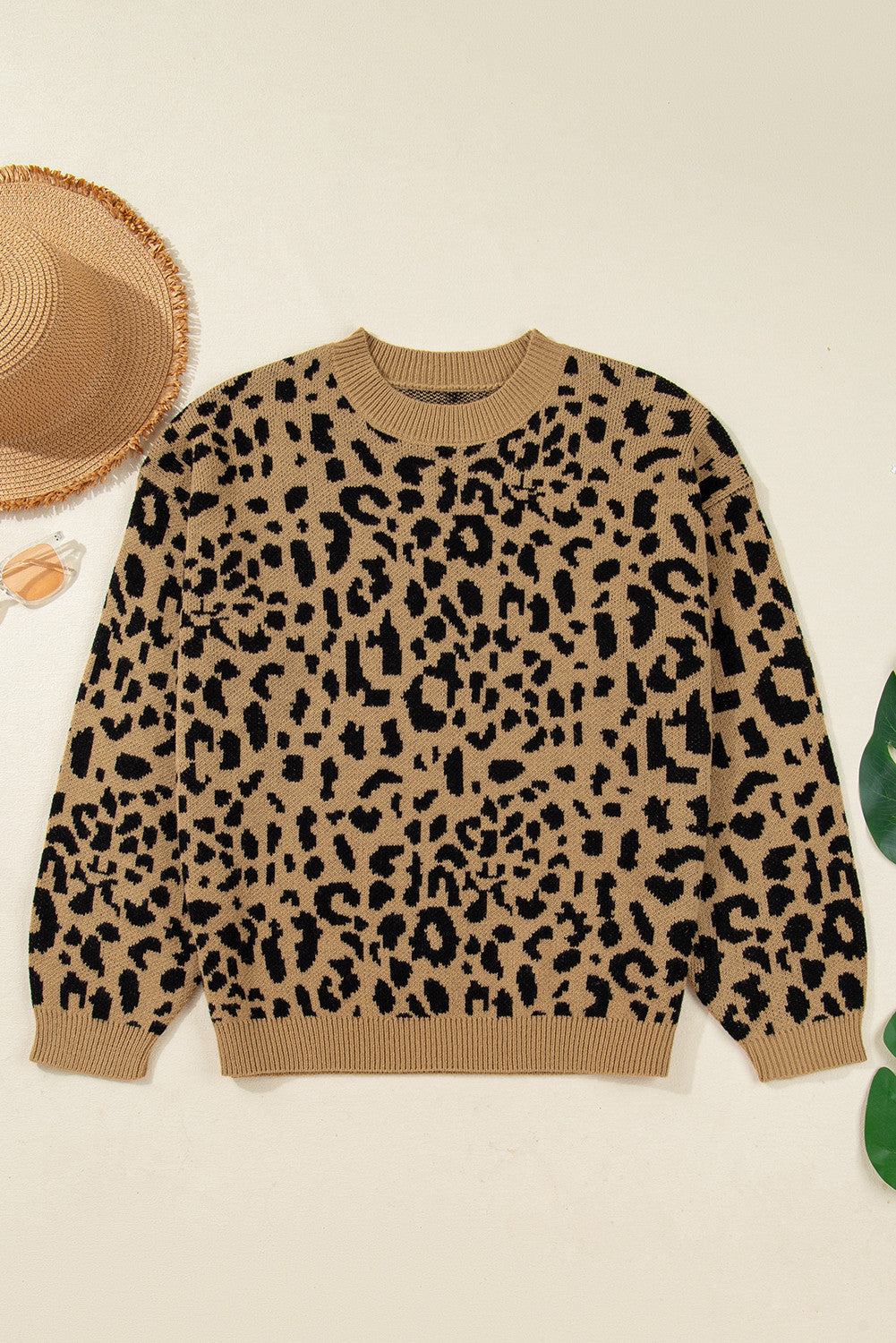 Leopard Drop Shoulder Sweater October.