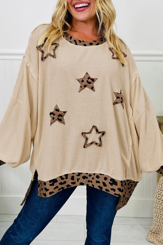 Leopard Star Baggy Sweatshirt RTS