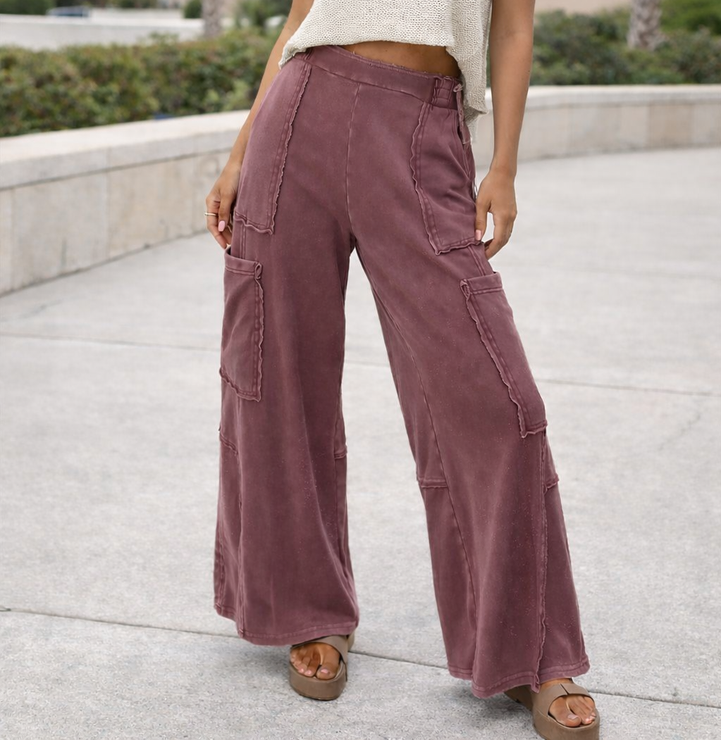 Mineral Wash Red Cargo Sweatpants RTS