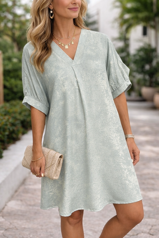 Mist Green Metallic Dress