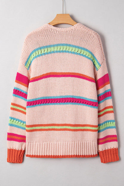 Multicolor Knit Oversize Cardigan LT