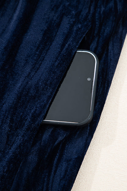 Navy Velvet Plus Size Dress LT