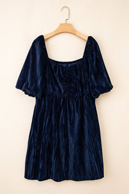 Navy Velvet Plus Size Dress LT