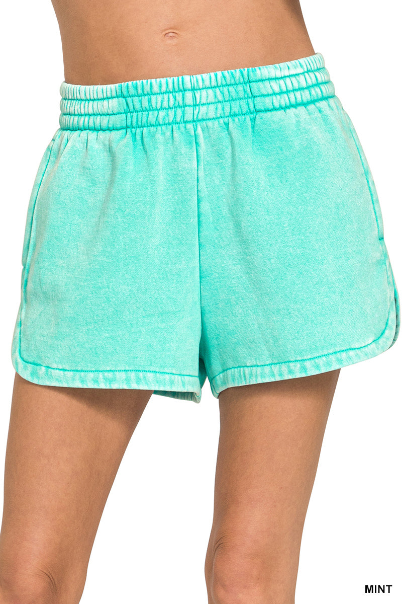 Acid-Wash Dolphin Short Zenana