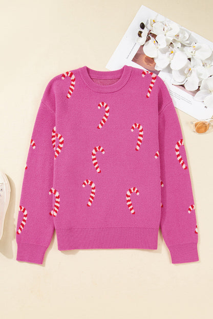 Pink Candy Cane Sweater October.