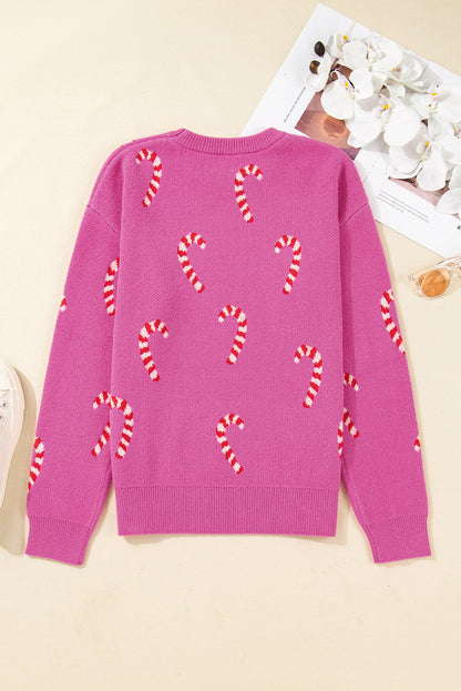 Pink Candy Cane Sweater October.