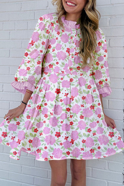 Pink Floral Mini Dress LT