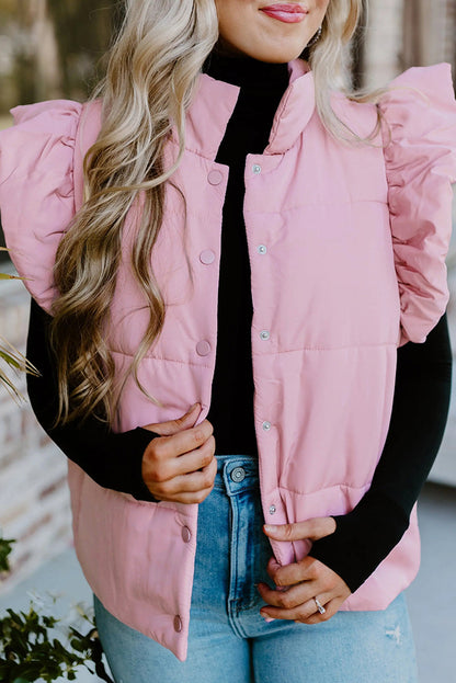 Pink Flutter Puffer Vest LT