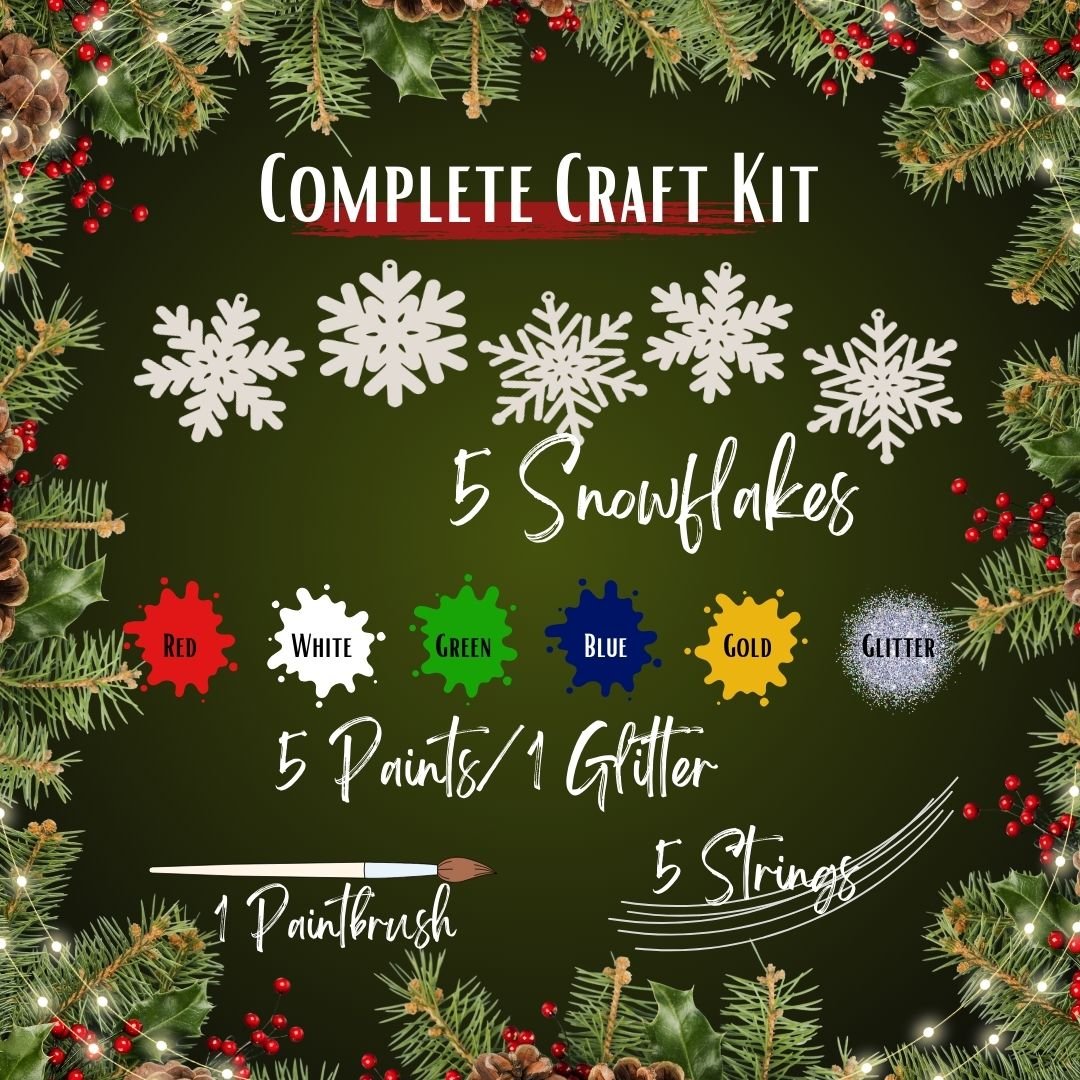Snowflake Craft Kit | Wood Ornaments