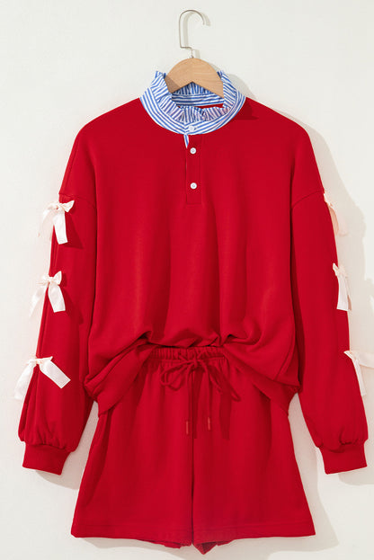 Red Satin Bow Set October.