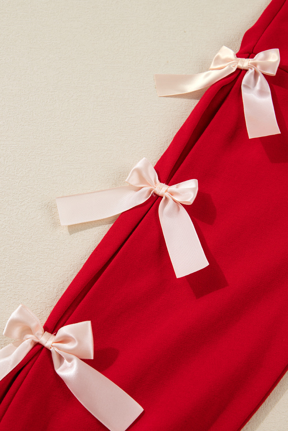 Red Satin Bow Set October.