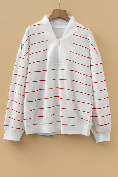 Striped Zip Up Top *TWO COLORS* October.