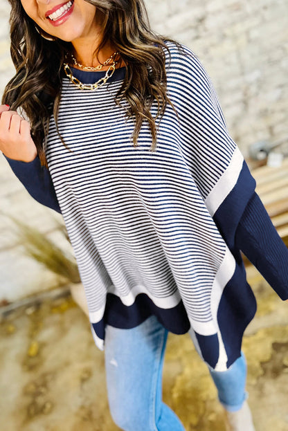 Stripe Dolman Oversized Tunic RTS