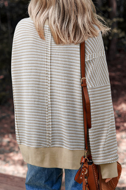 Stripe Ribbed Oversize Top September.