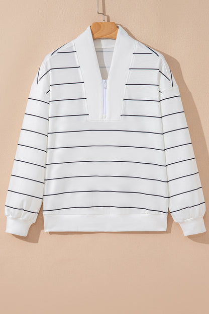 Striped Zip Up Top *TWO COLORS* October.