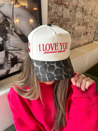 I Love You Sooooo Much - Leopard Vintage Hat