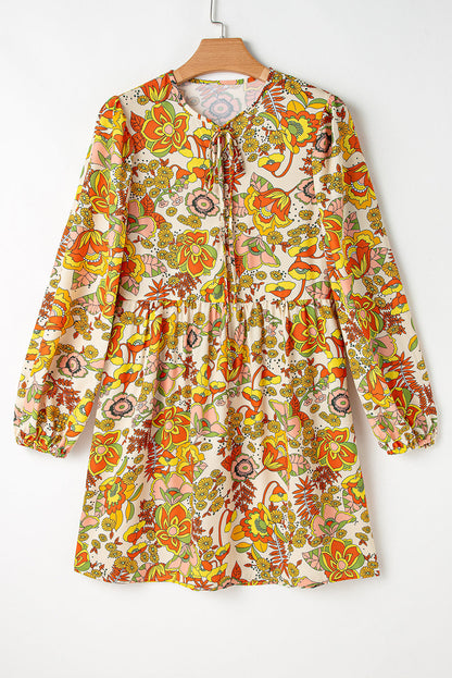 Yellow Floral Mini Dress August.