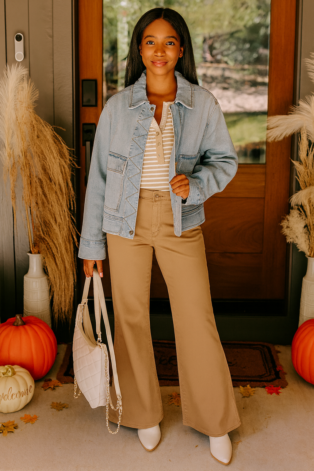 Zip Up Denim Jacket LT