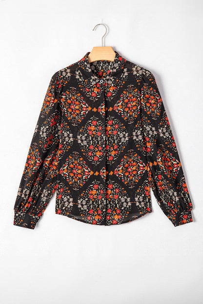 Black Floral Blouse LT