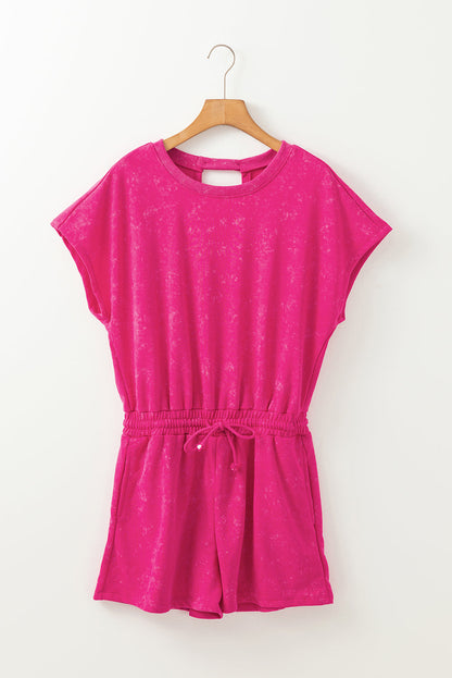 Pink Hollow Back Romper RTS