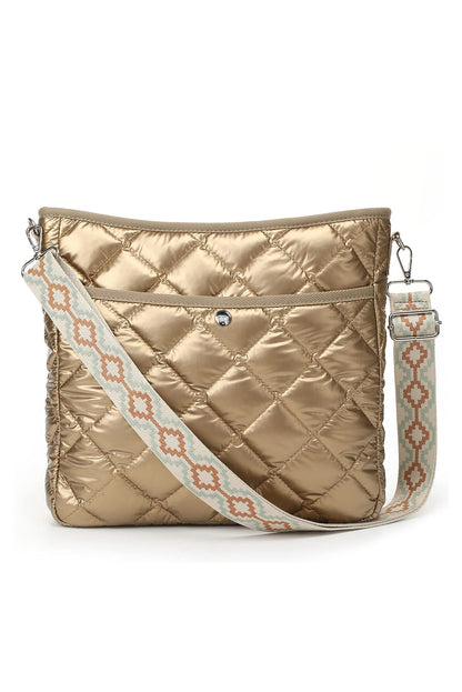 Gold Quilted Shoulder Bag LT